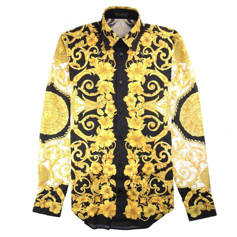 versace shirt red and gold|blue and ornage versace shirt.